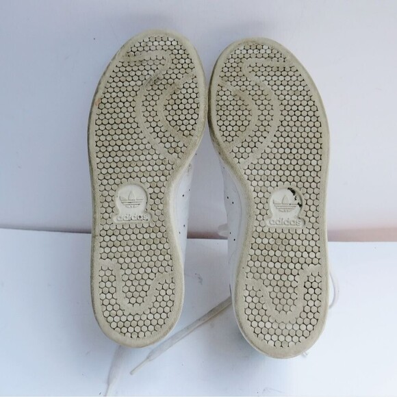 Adidas Sam Womens 8.5 40 2/3 Smith Iconic White Leather Tennis Shoes - Picture 16 of 16